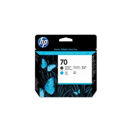 HP 70 C9404 Negro Mate y Cyan