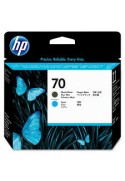 HP 70 C9404 Negro Mate y Cyan