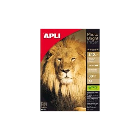 PAPEL FOTOGRAFICO APLI A-4 240 G (60h) Ref 04137