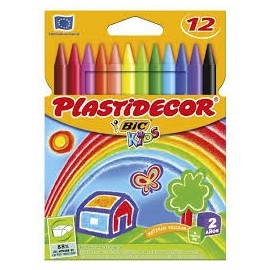 CERA PLASTIDECOR 12 COLORES