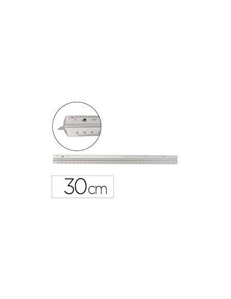 Escalimetro liderpapel aluminio forma triangular con funda