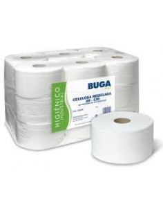 Papel higienico industrial gofrado Buga reciclado 2 capas...