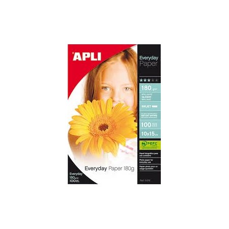 PAPEL FOTOGRAFICO APLI 10X15 180 G (100h) Ref...